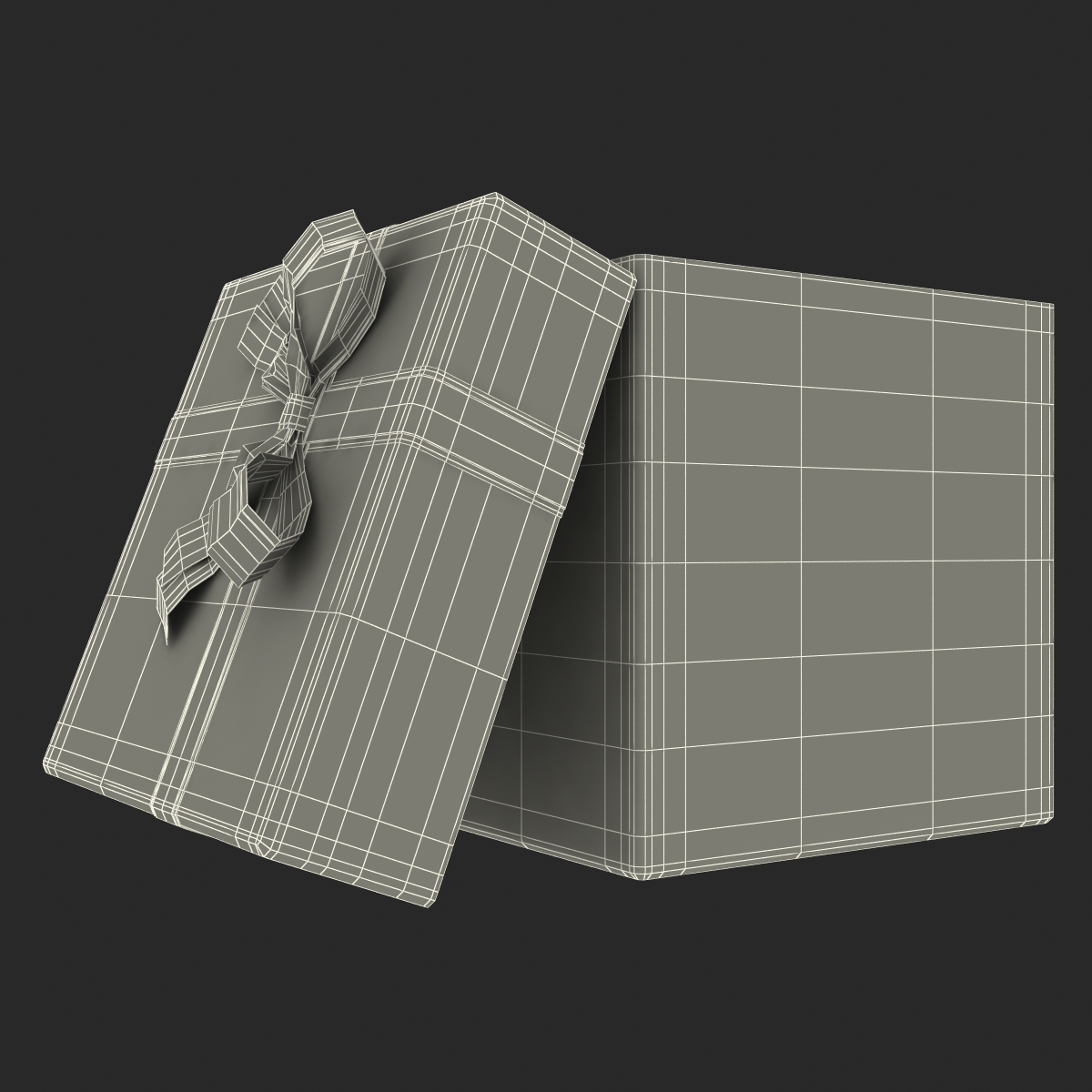 Giftbox 3 Blue 3D model