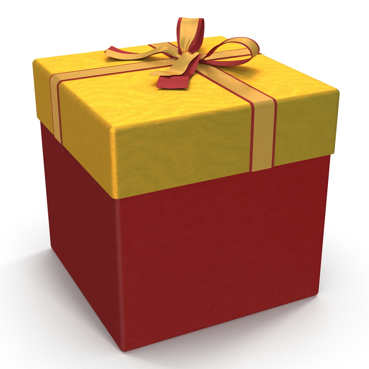 3D model Giftbox 3 Red 2