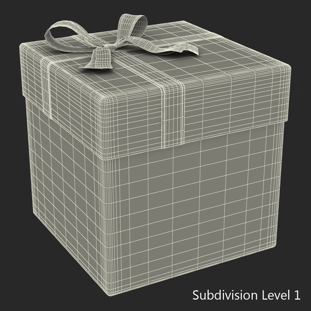 3D model Giftbox 3 Red 2