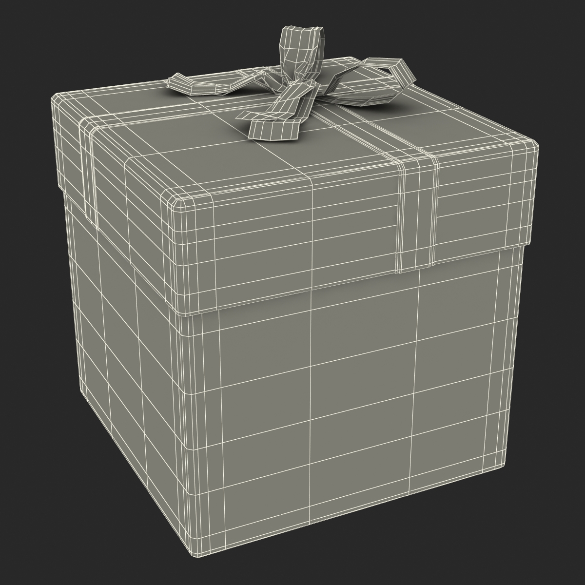 3D model Giftbox 3 Red 2