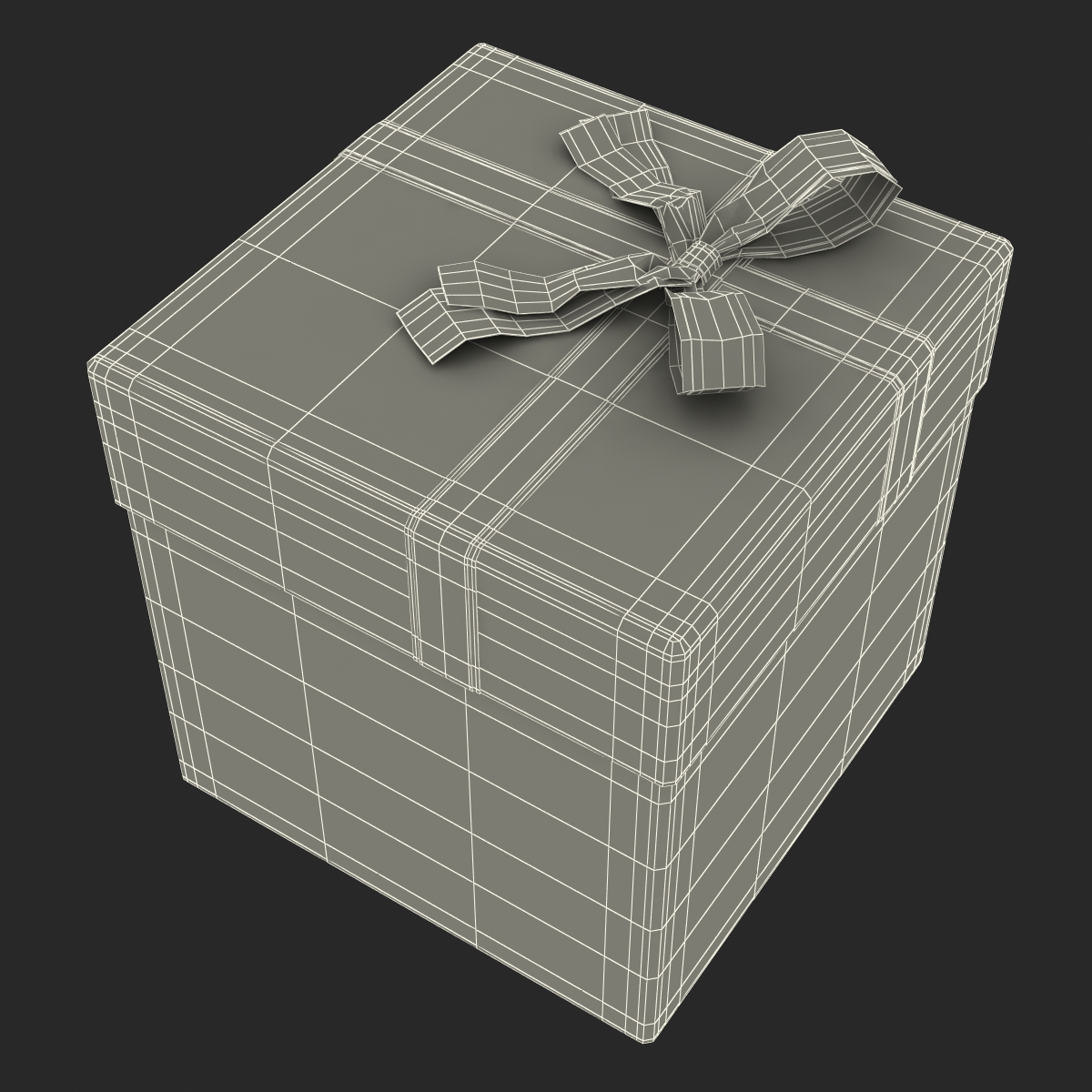 3D Giftbox 3 Red model