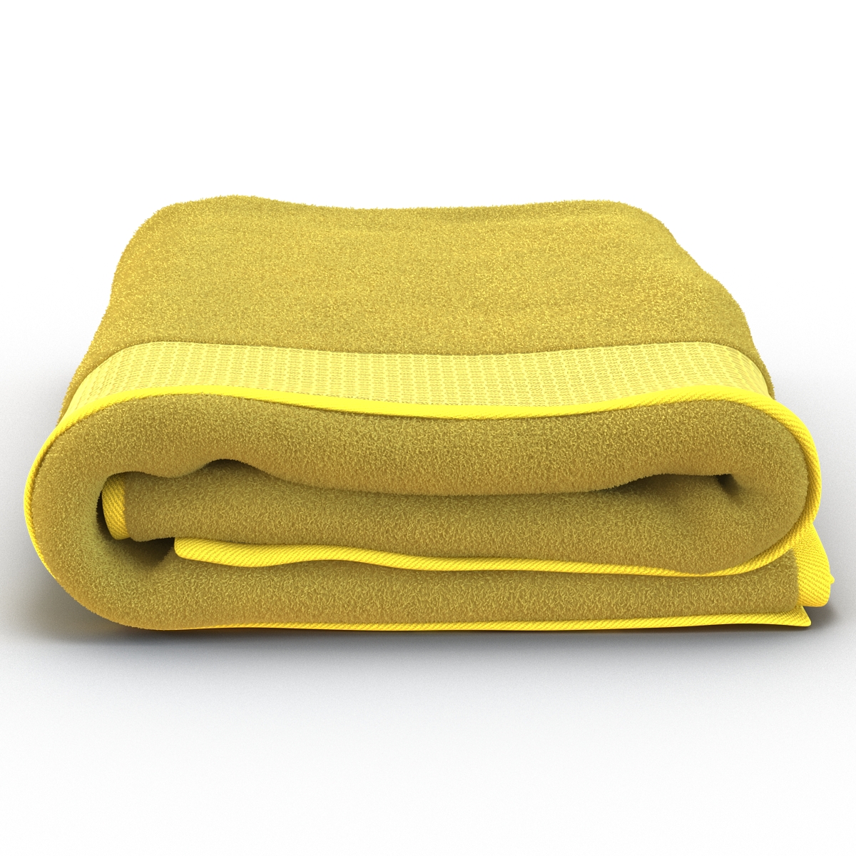 3D Towel Yellow with Fur