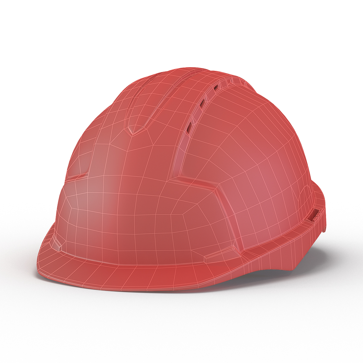 Safety Helmet Red 3D