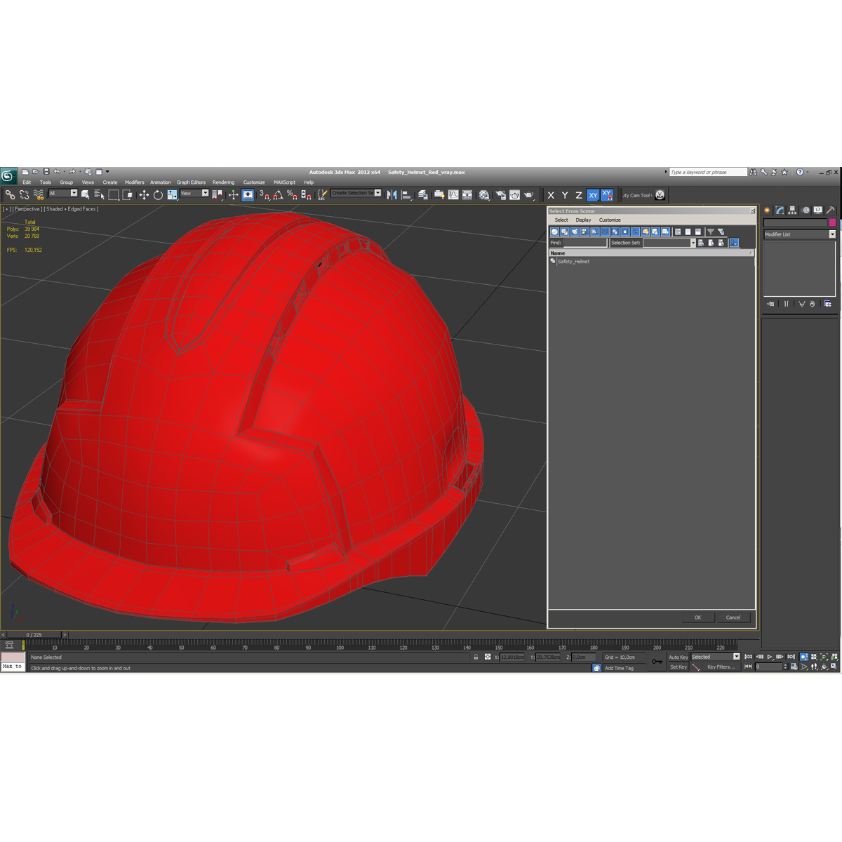 Safety Helmet Red 3D