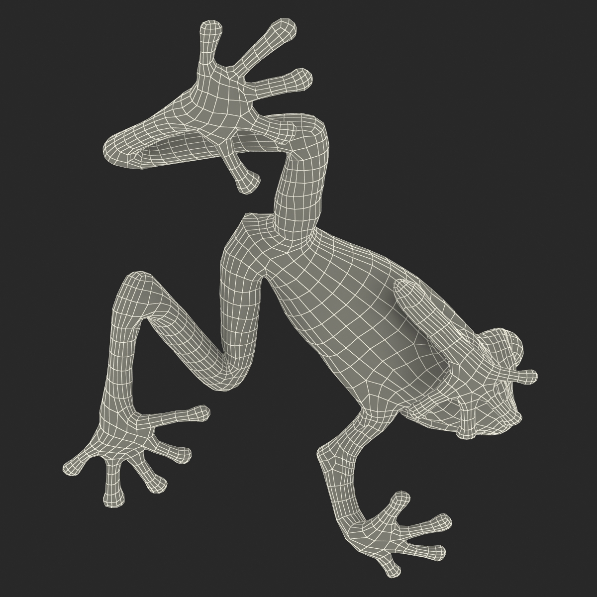 3D model Red Eyed Tree Frog Pose 3