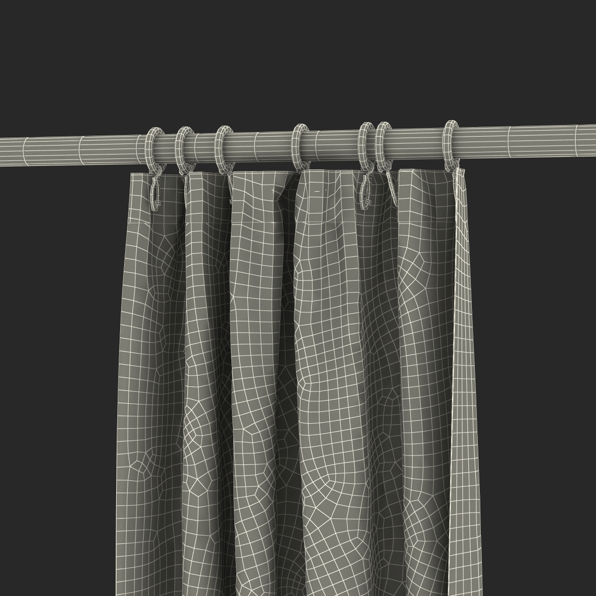 Curtain 5 Blue 3D model