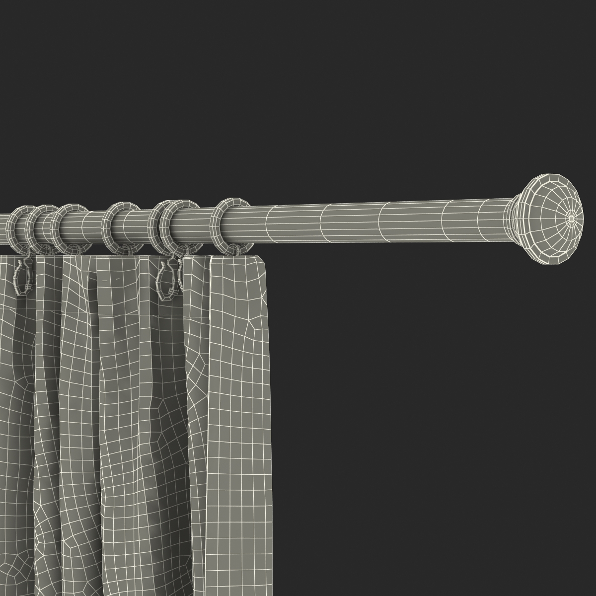 Curtain 5 Blue 3D model