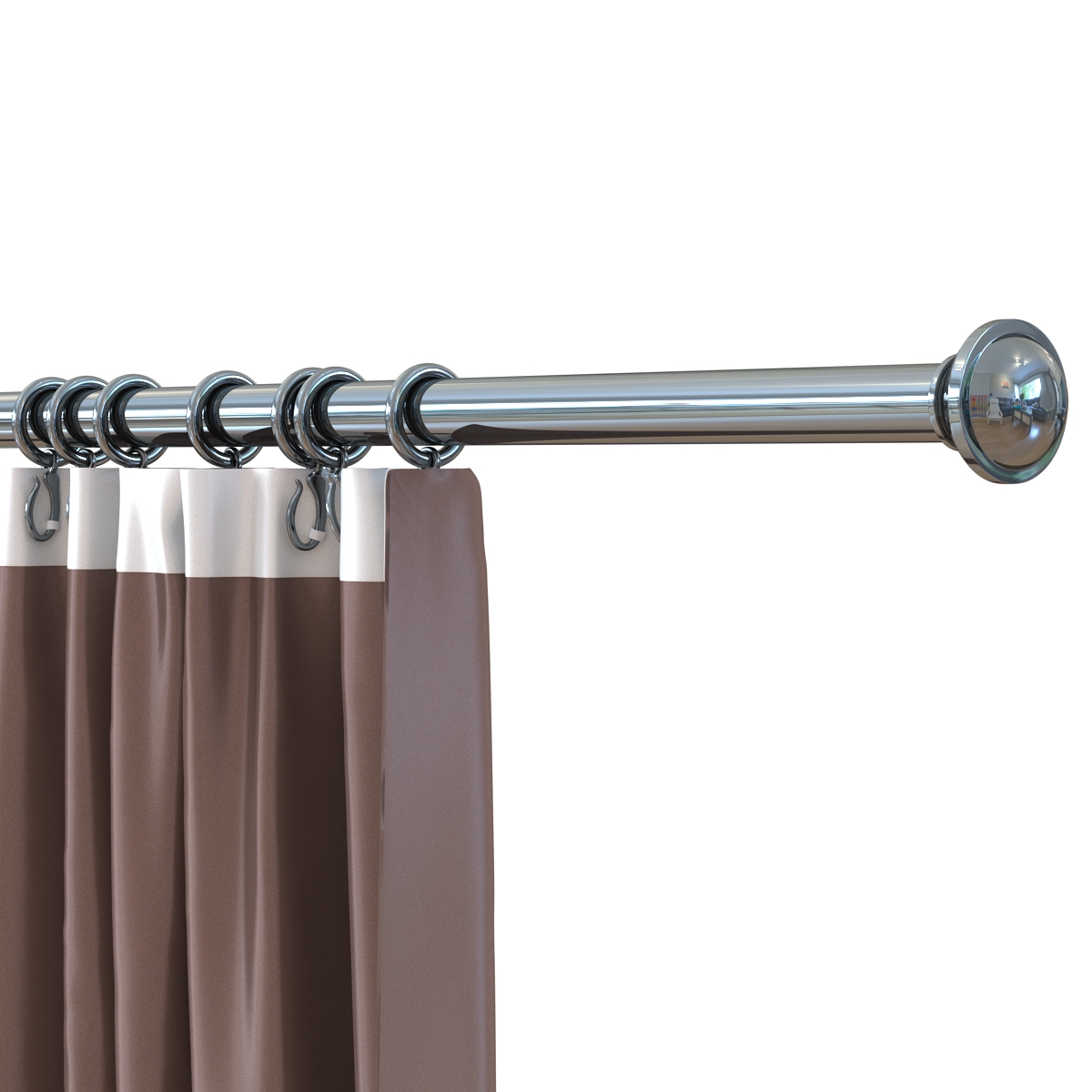 3D model Curtain 5 Brown