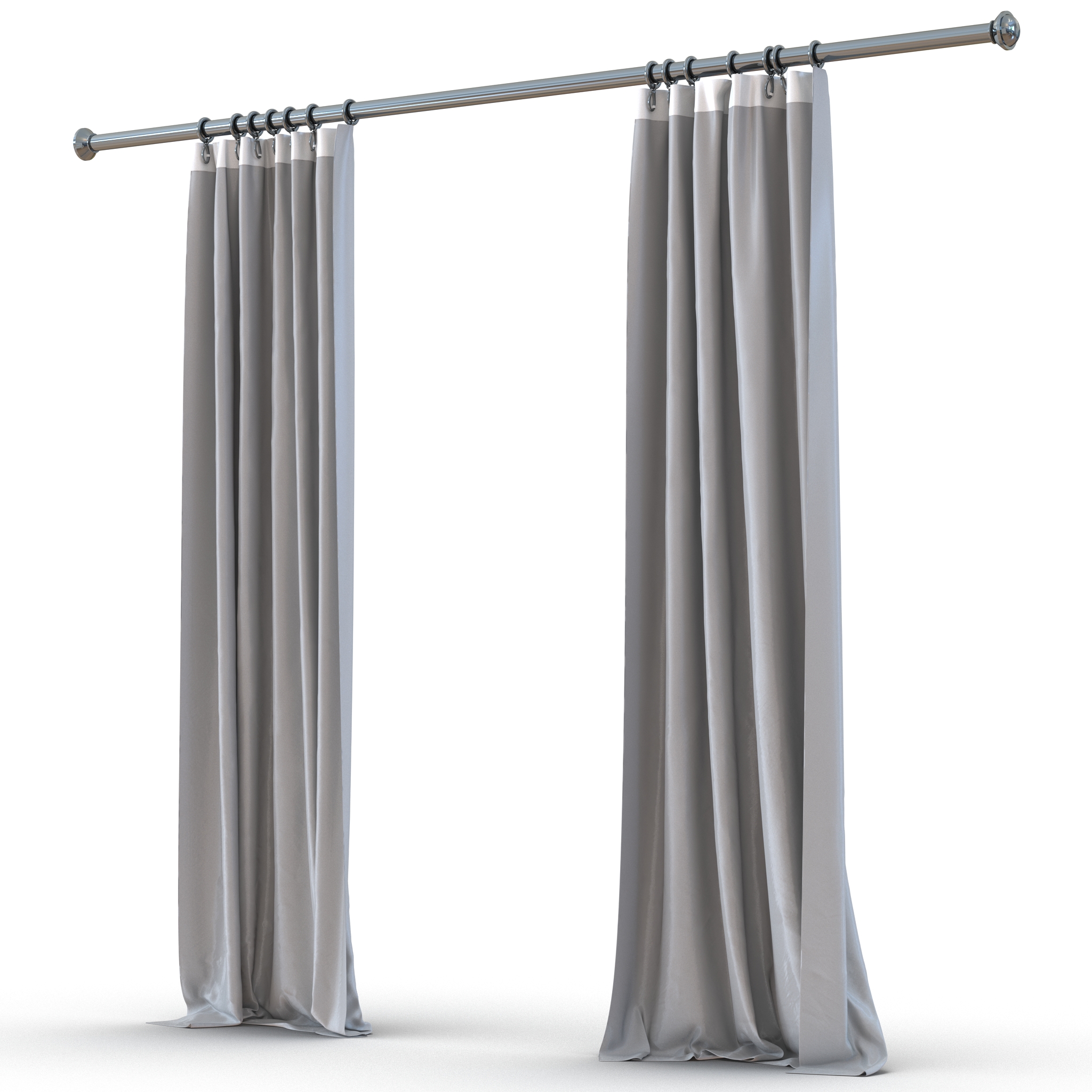 Curtain 5 Gray 3D model