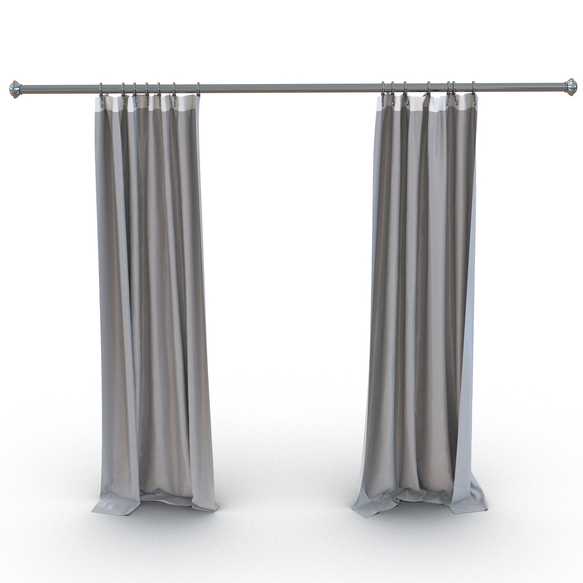 Curtain 5 Gray 3D model