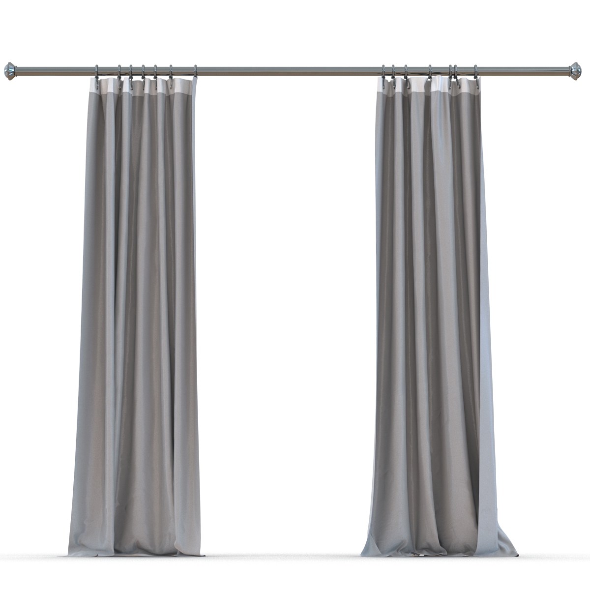 Curtain 5 Gray 3D model