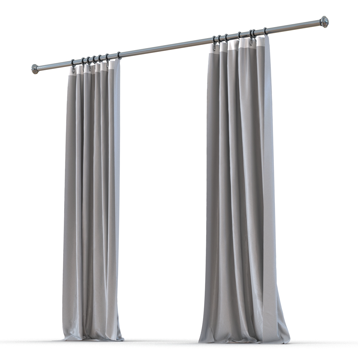 Curtain 5 Gray 3D model