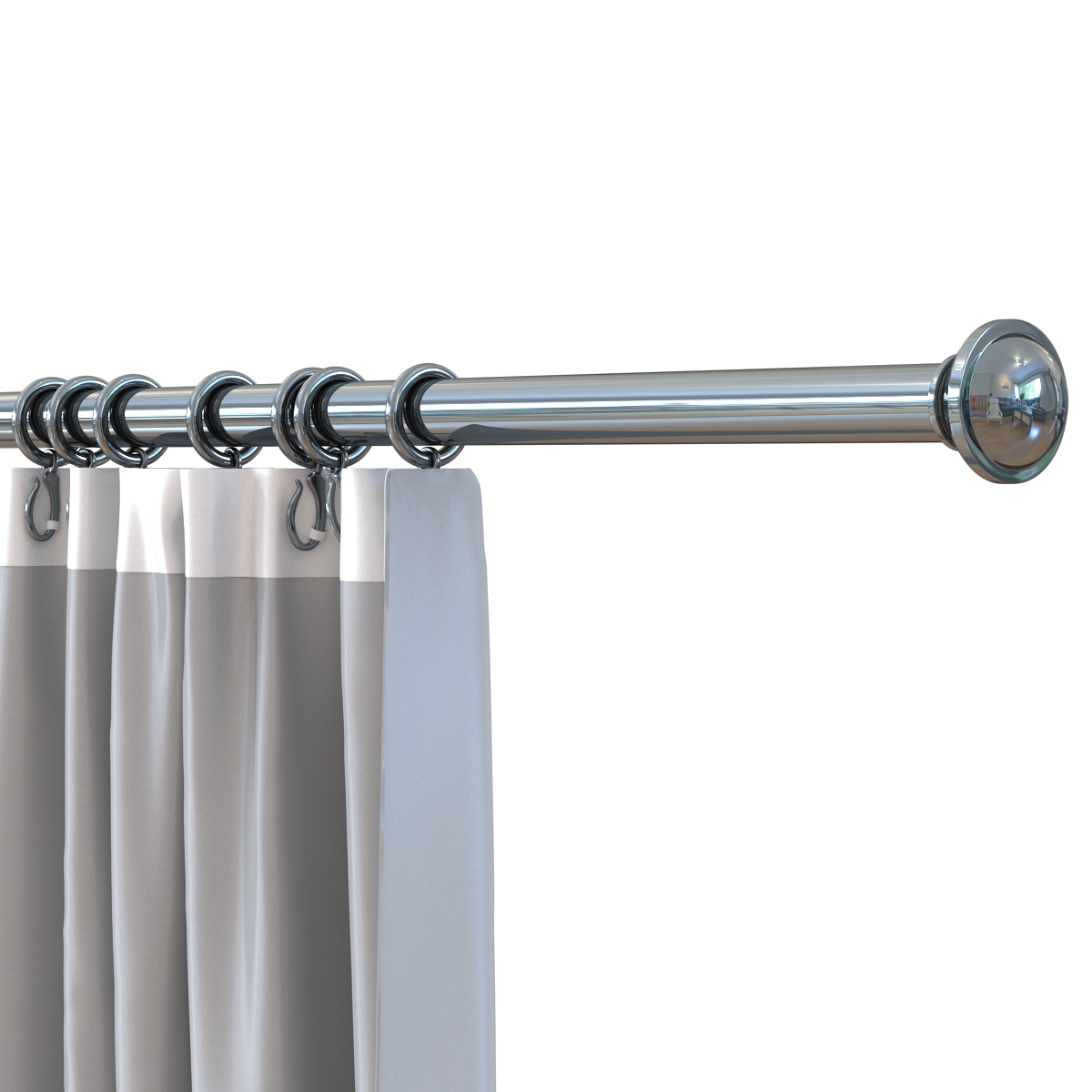 Curtain 5 Gray 3D model