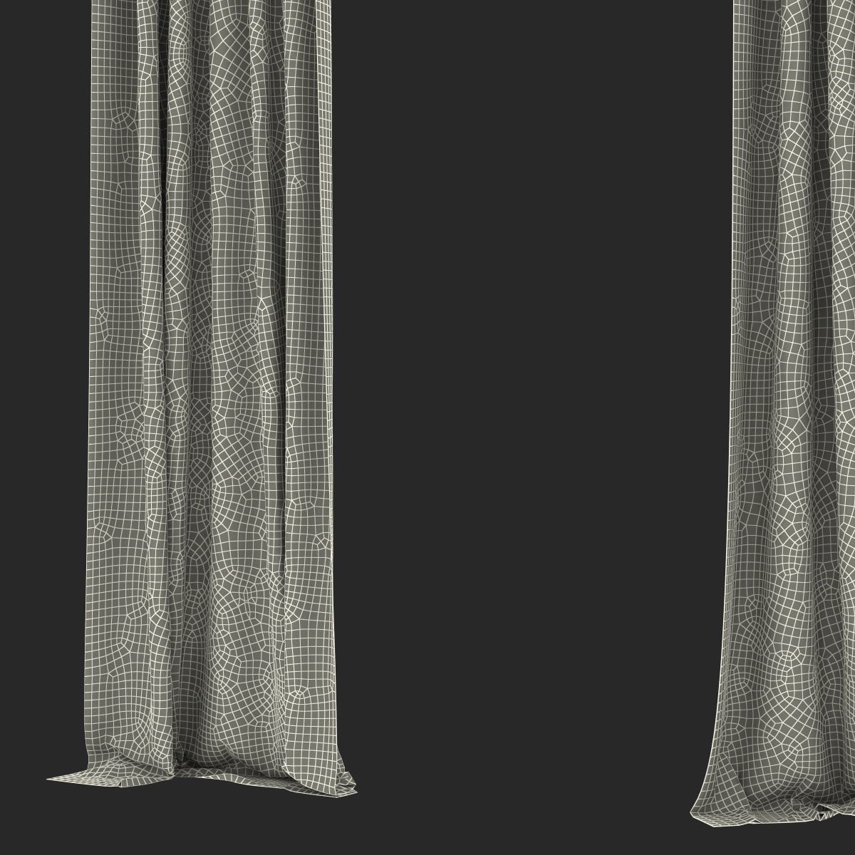 Curtain 5 Gray 3D model