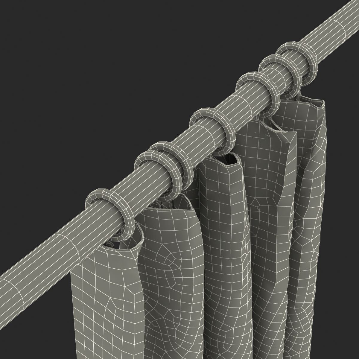 Curtain 5 Gray 3D model