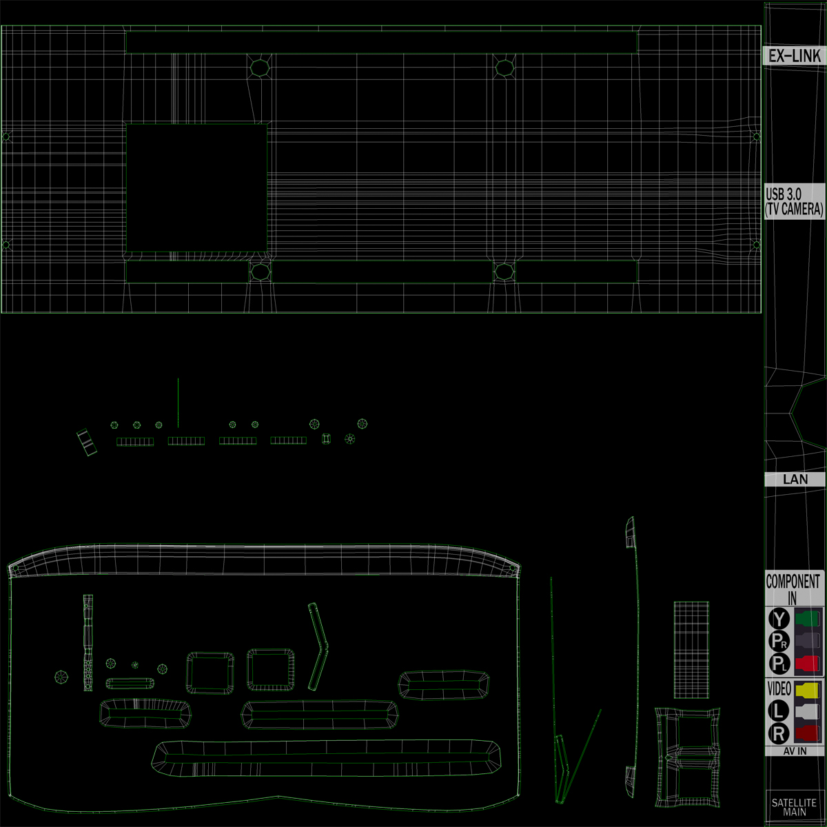 Generic Curved TV 3 3D model