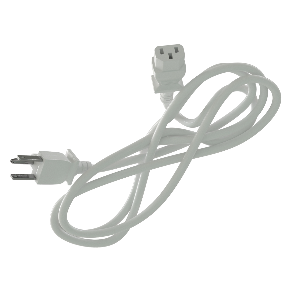 US Power Cord White 3D model