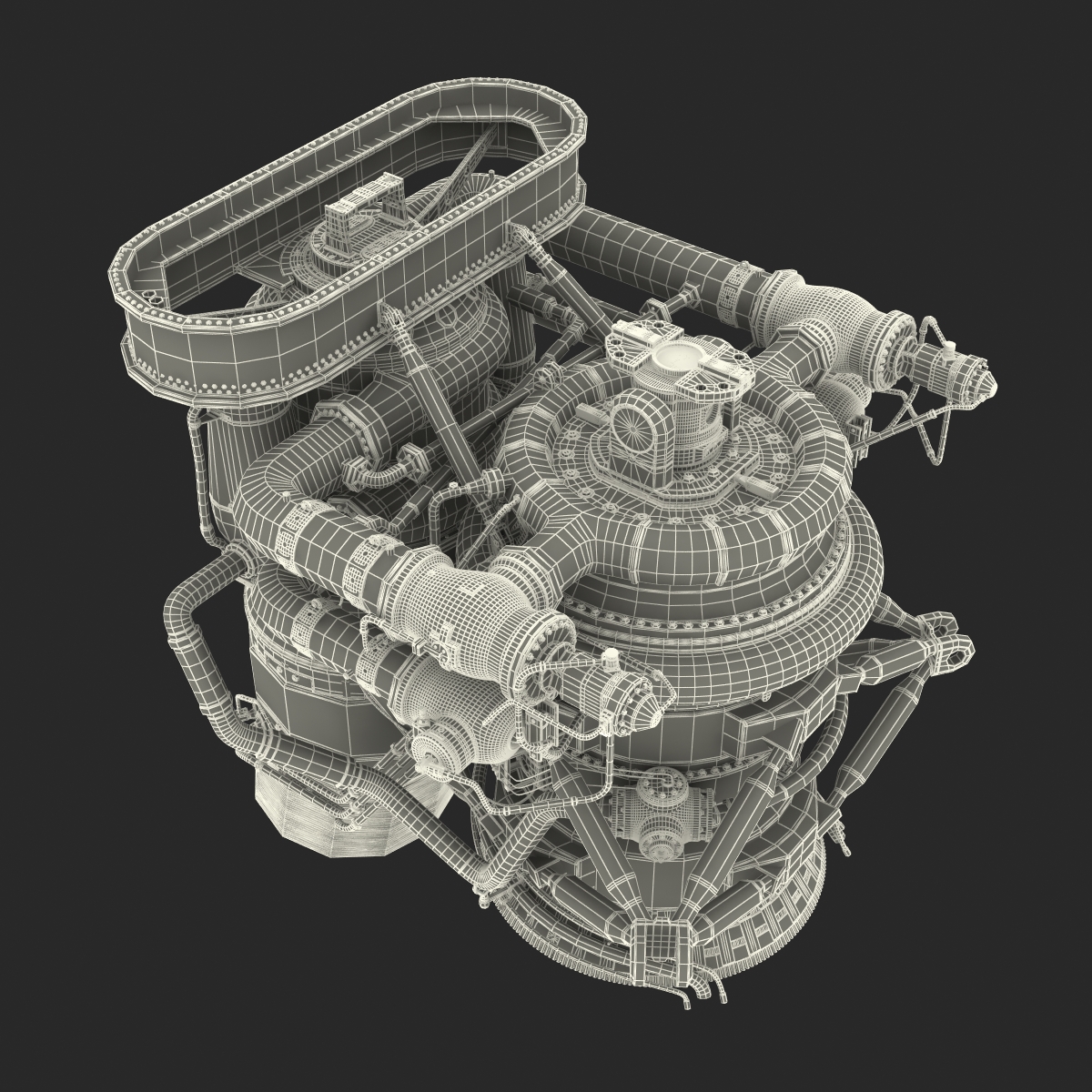 3D Rocket Engine model