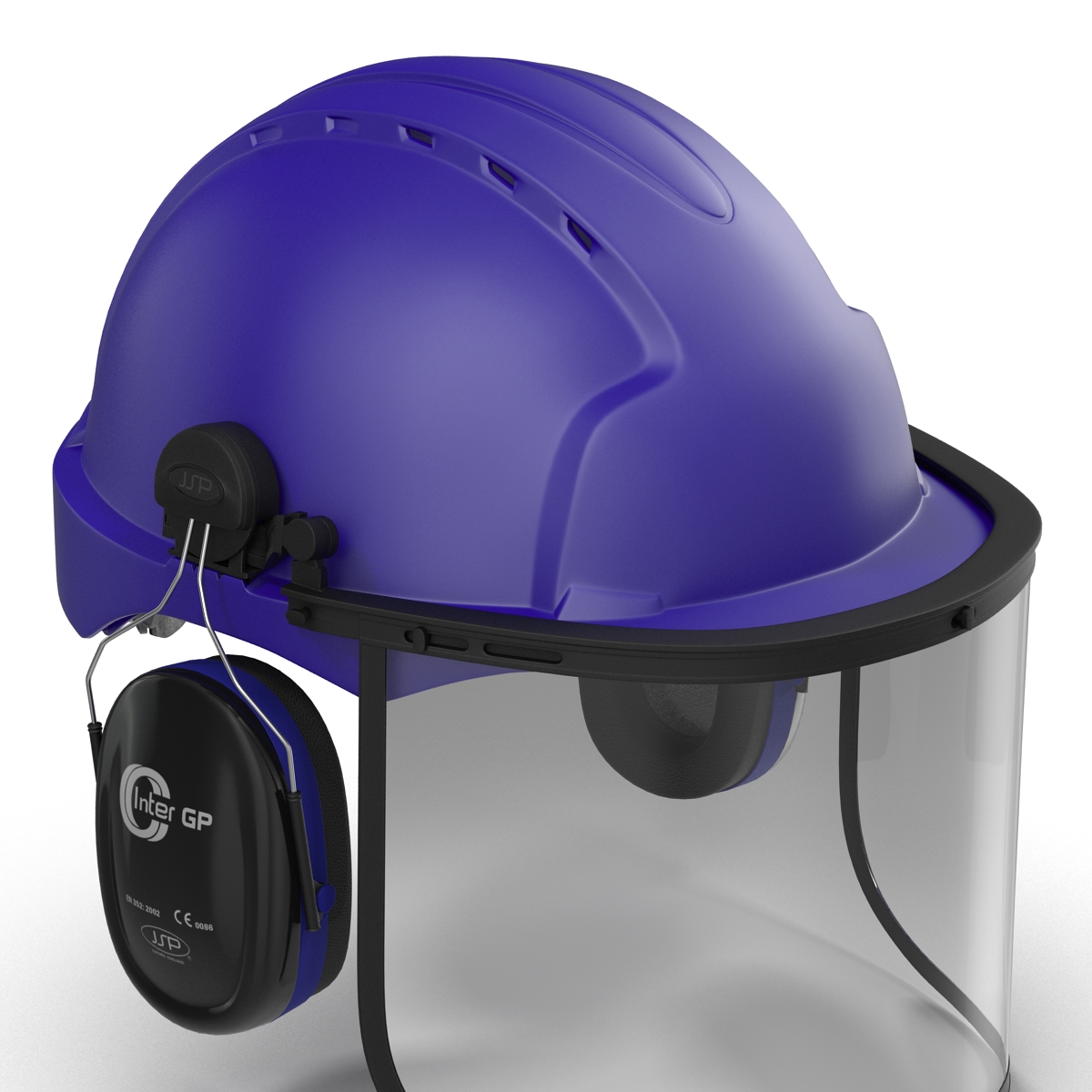 3D model Safety Helmet 2 Blue