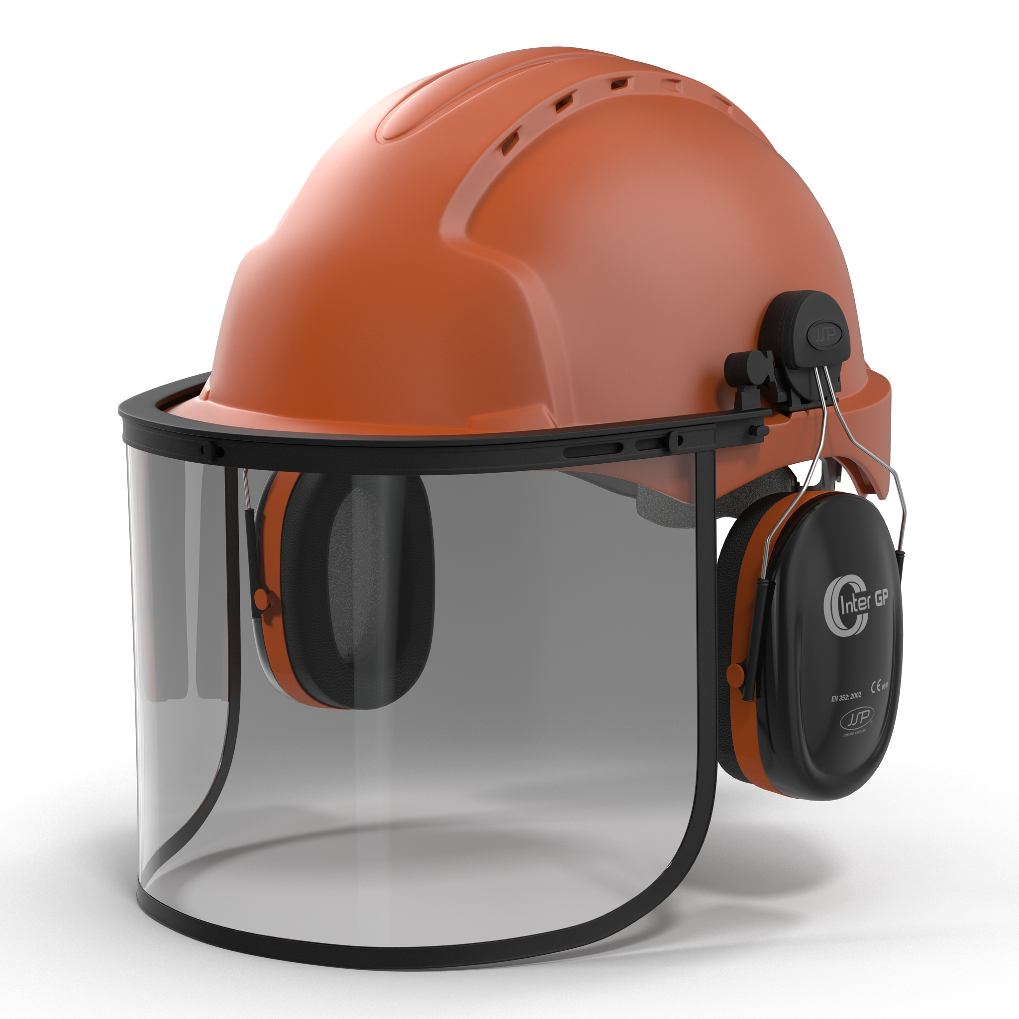 Safety Helmet 2 Orange 3D