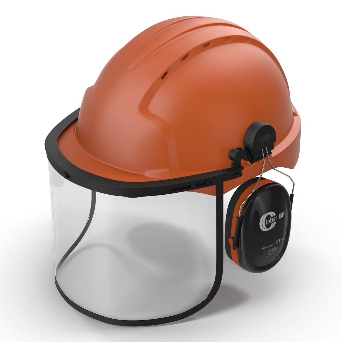 Safety Helmet 2 Orange 3D