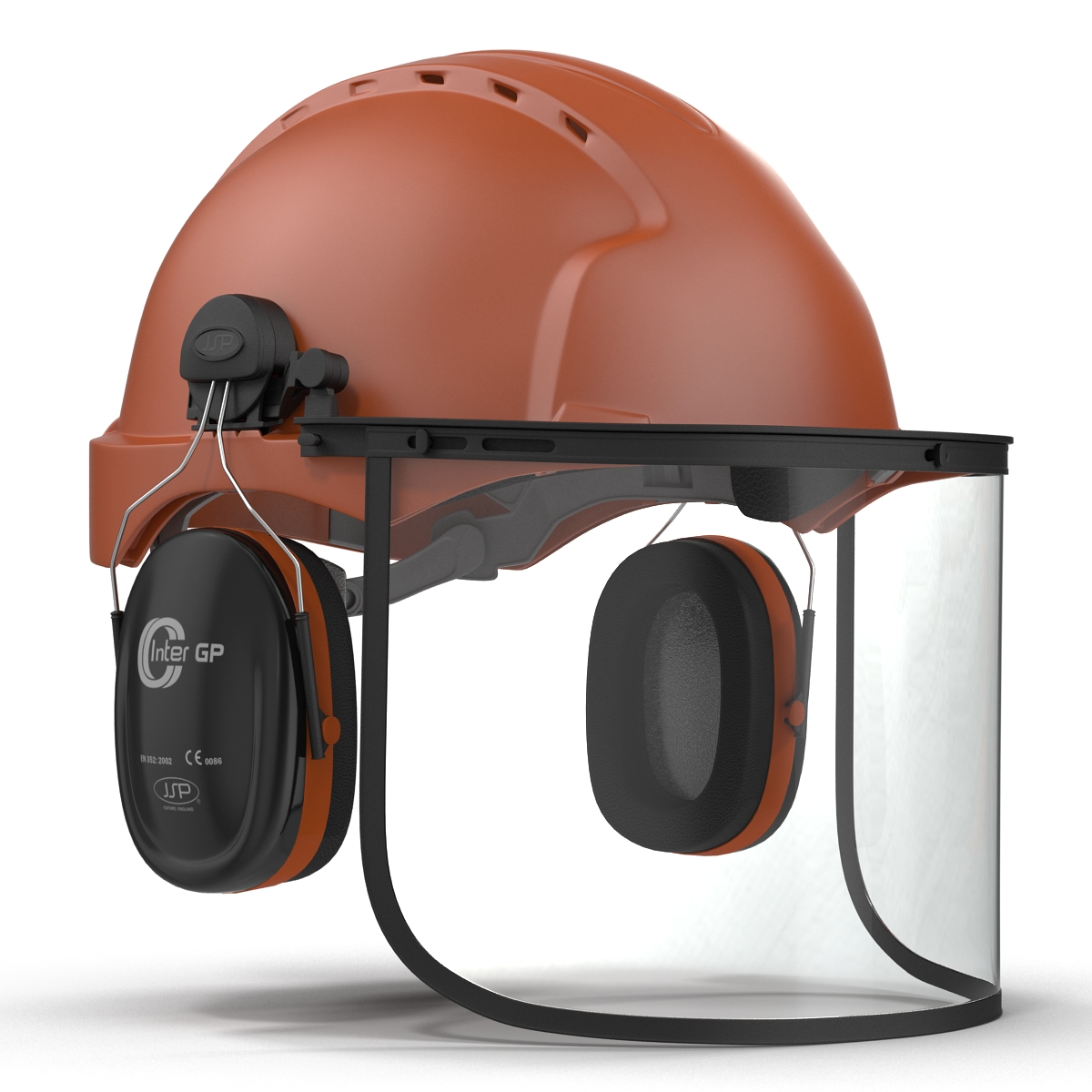 Safety Helmet 2 Orange 3D