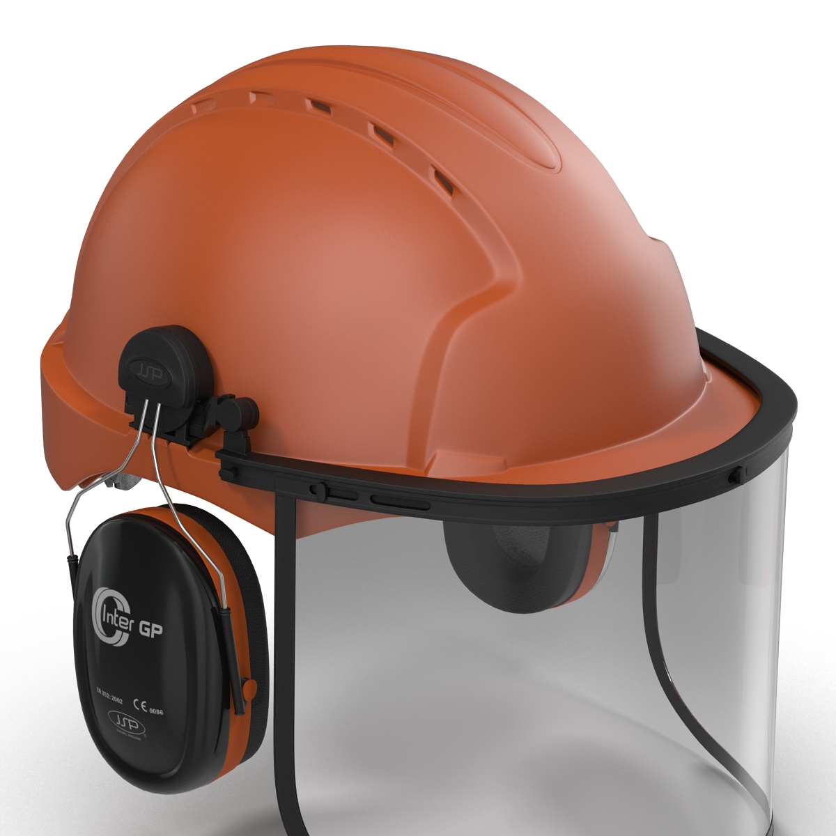 Safety Helmet 2 Orange 3D