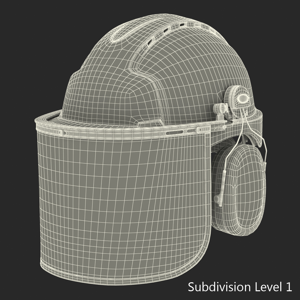 Safety Helmet 2 Orange 3D