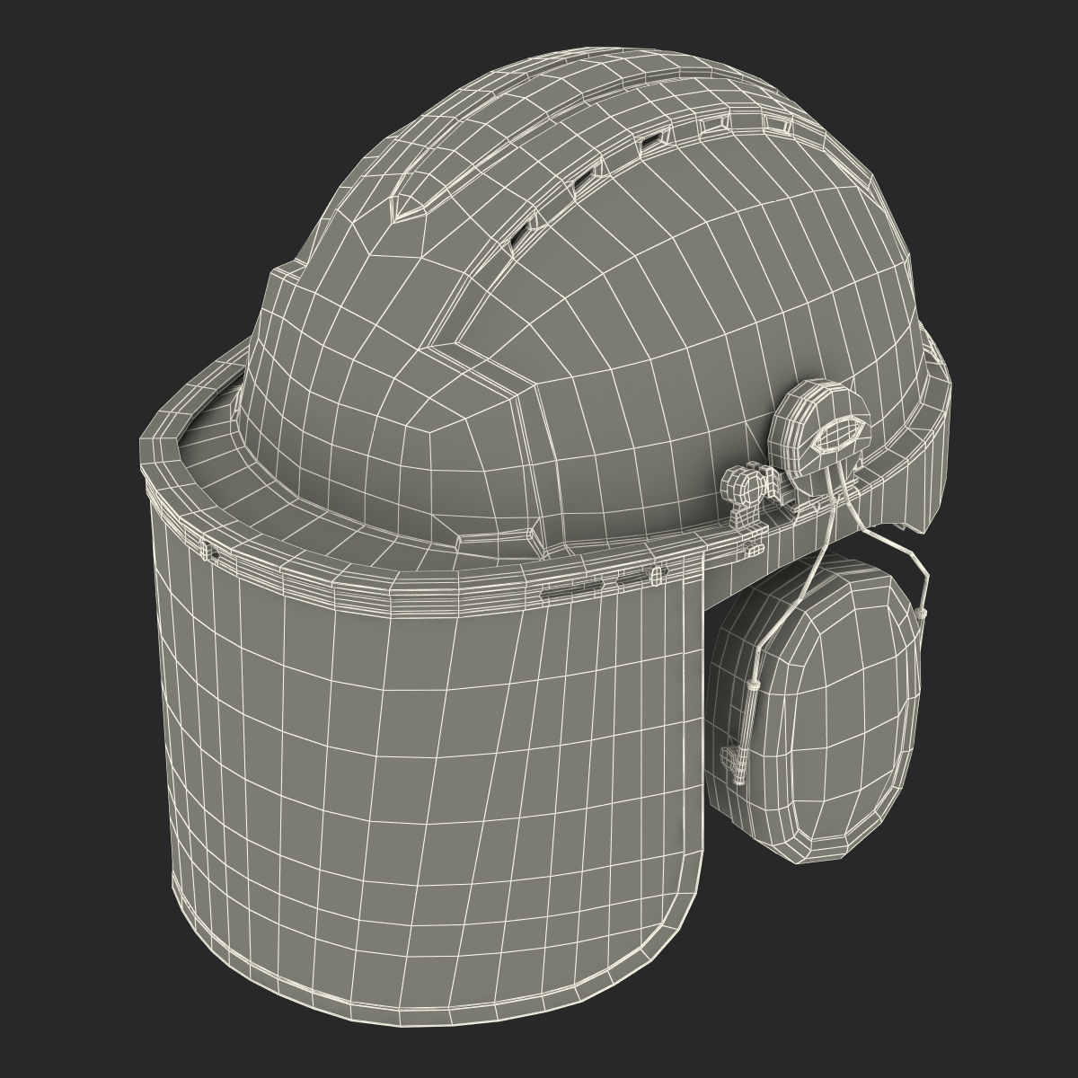 Safety Helmet 2 Orange 3D