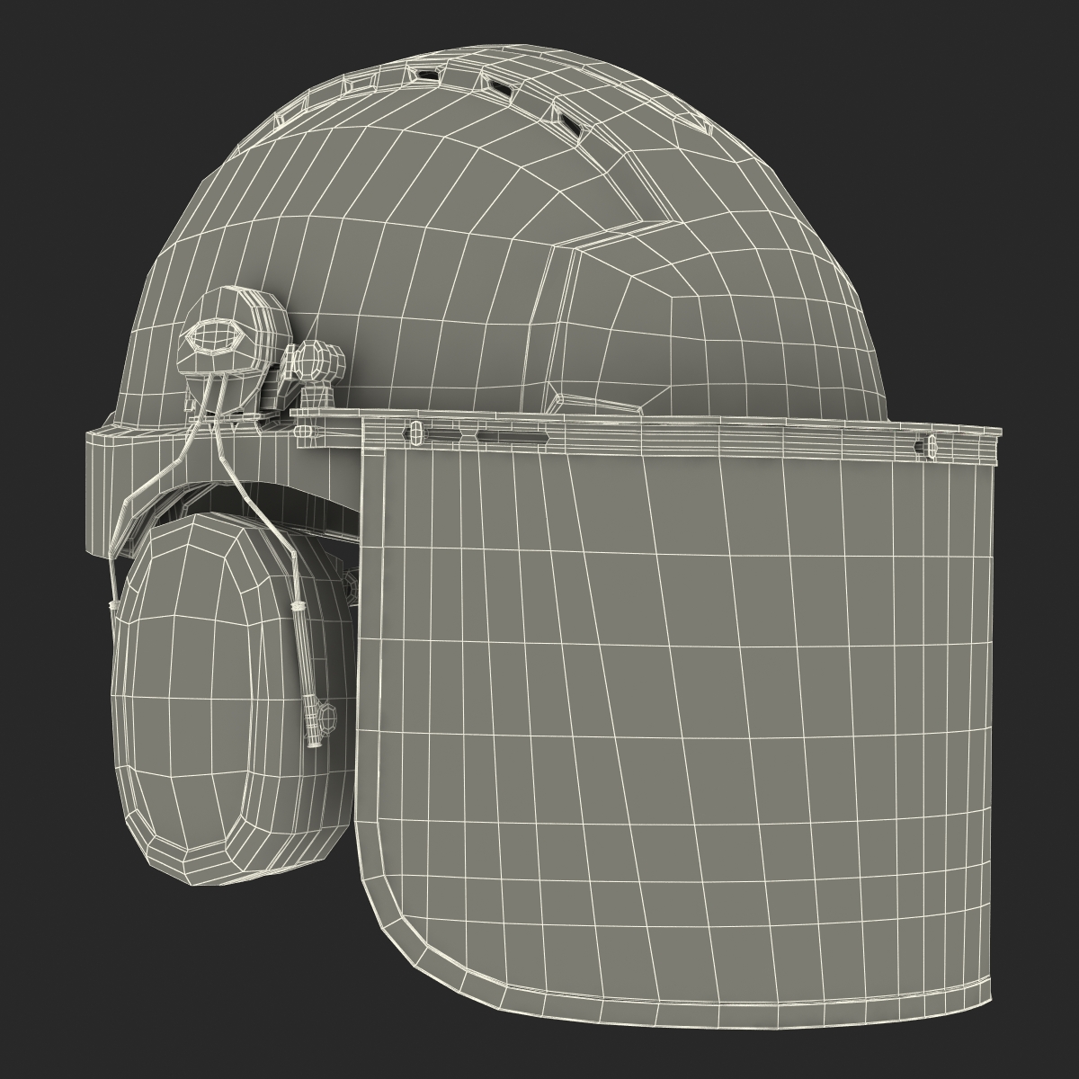 Safety Helmet 2 Orange 3D