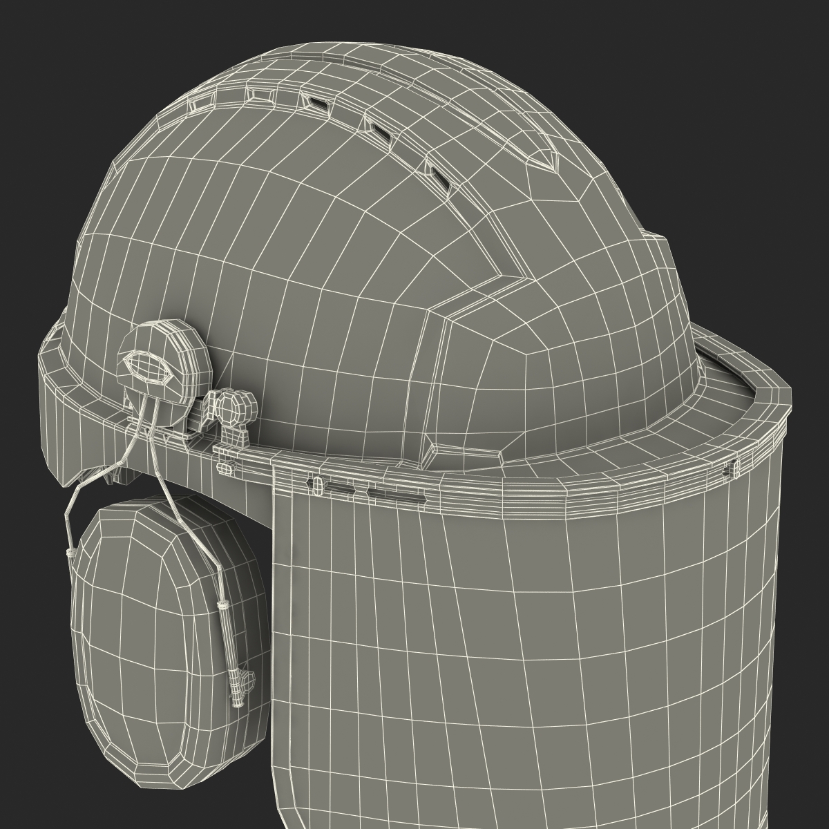 Safety Helmet 2 Orange 3D