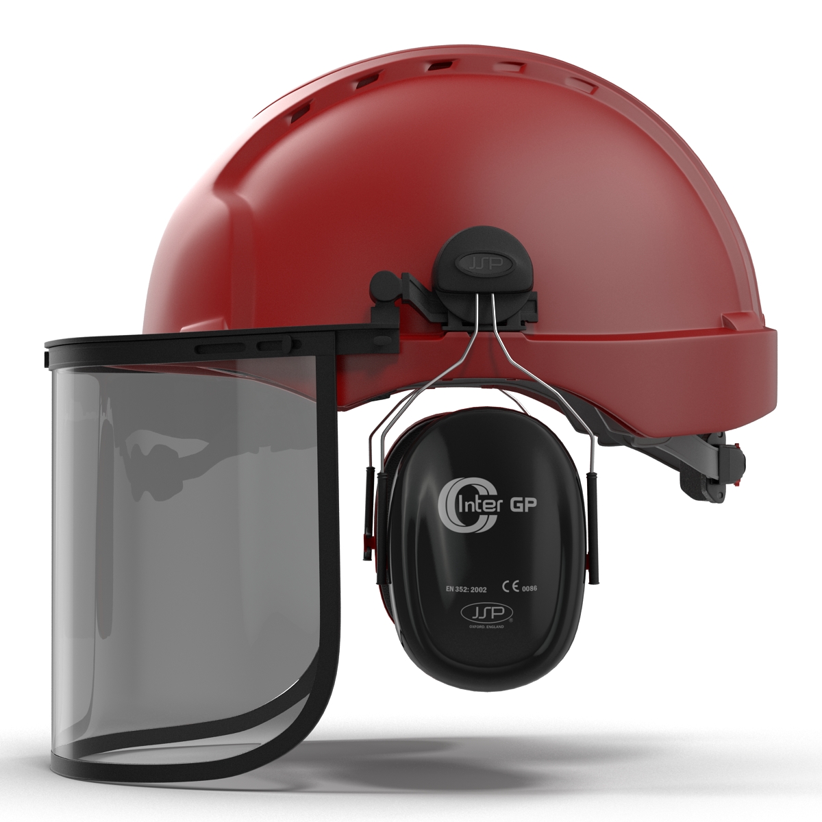 Safety Helmet 2 Red 3D model