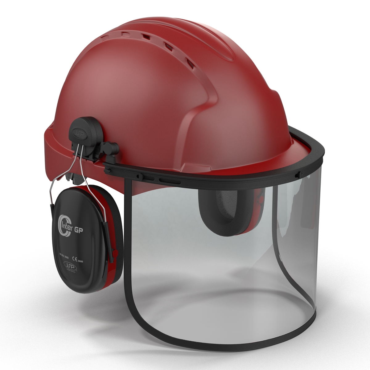 Safety Helmet 2 Red 3D model