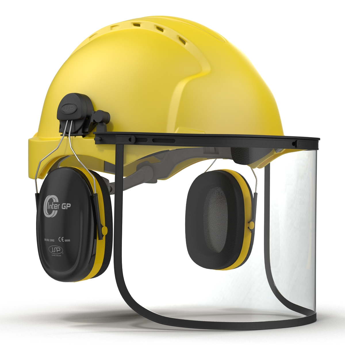 Safety Helmet 2 Yellow 3D