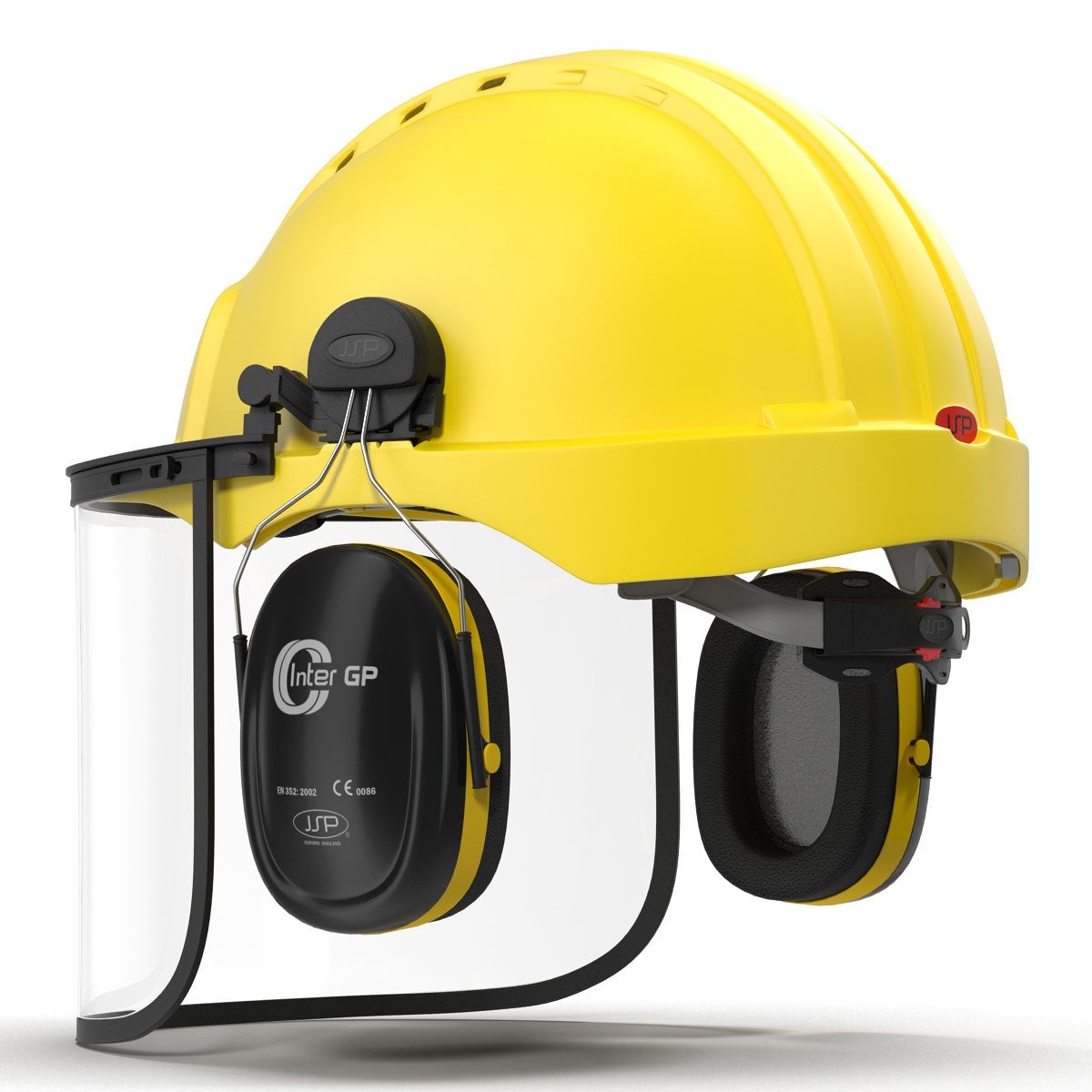 Safety Helmet 2 Yellow 3D