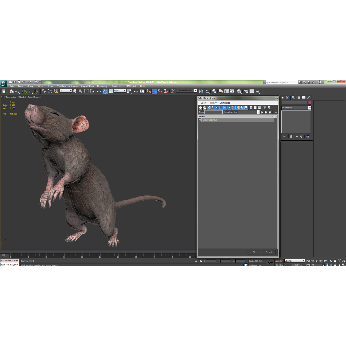 Rat 2 Pose 2 3D