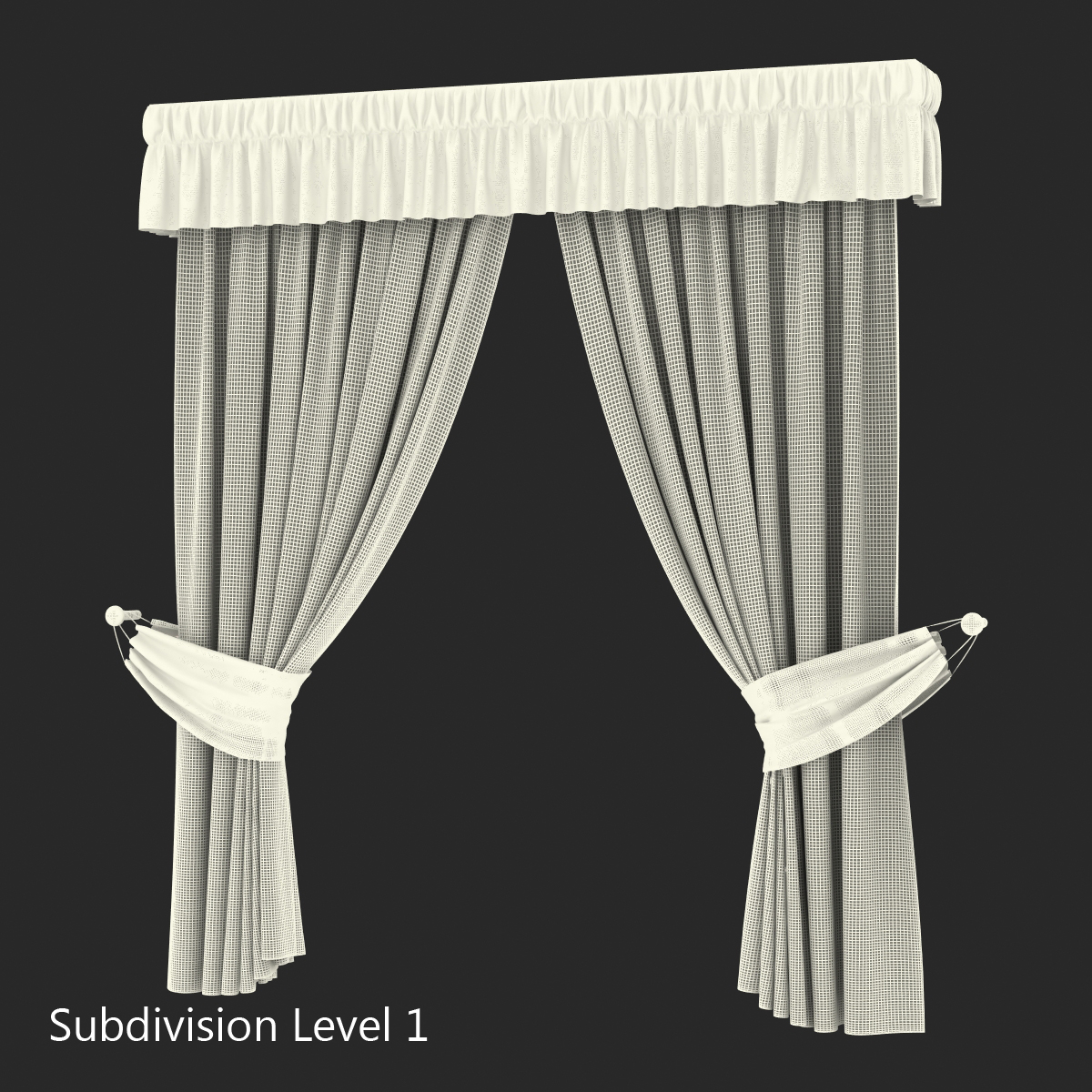 3D model Curtain 4 Brown