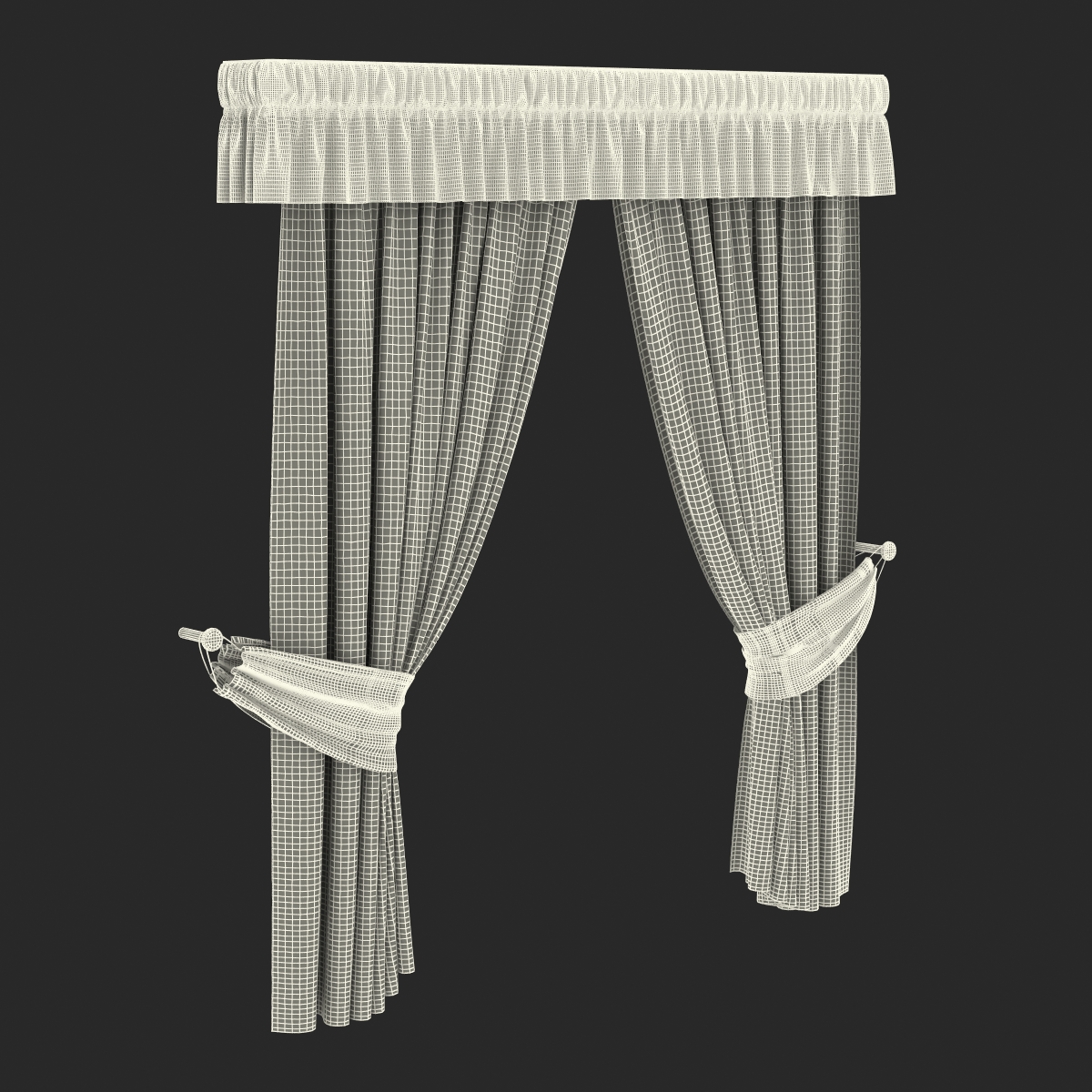 3D model Curtain 4 Brown