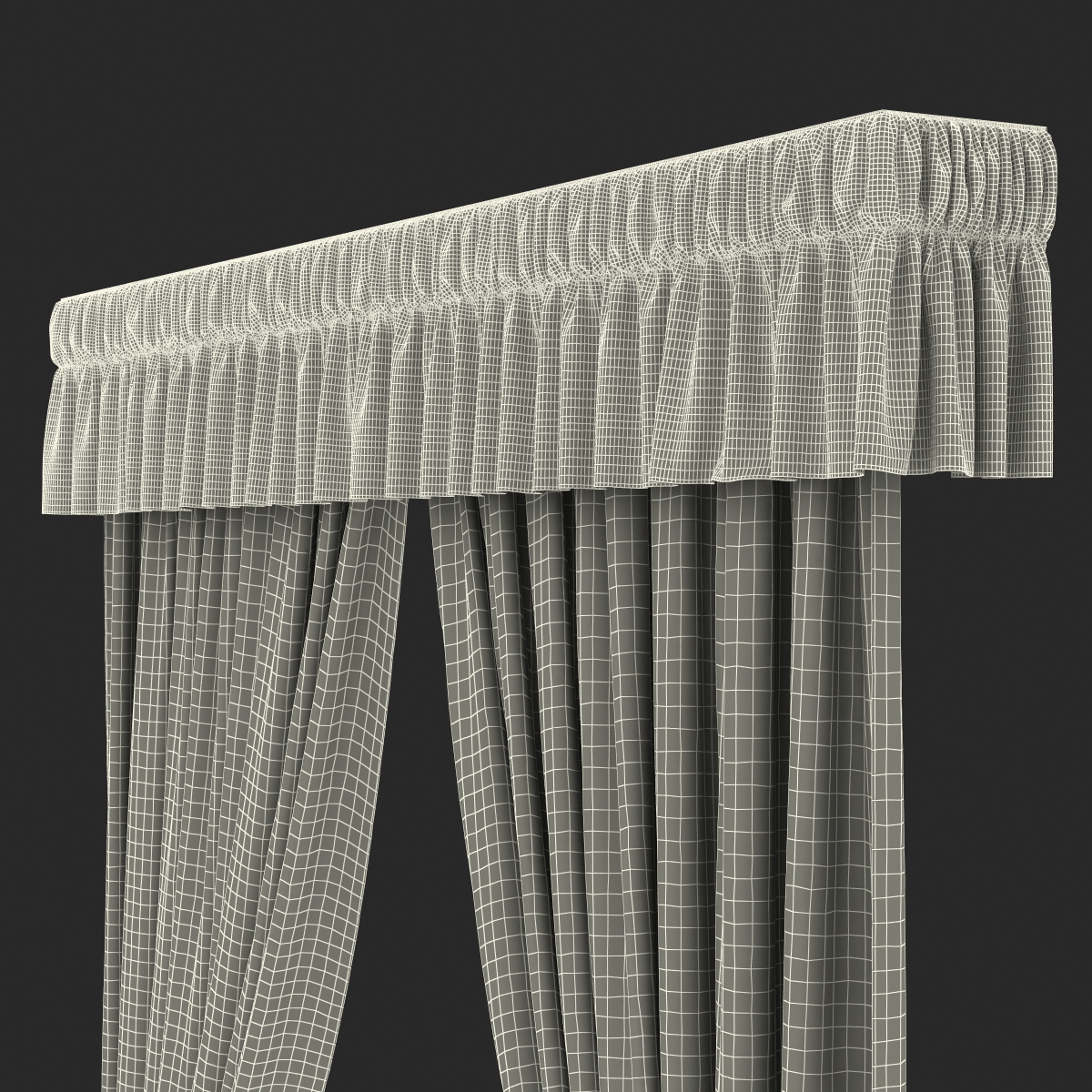 3D model Curtain 4 Brown