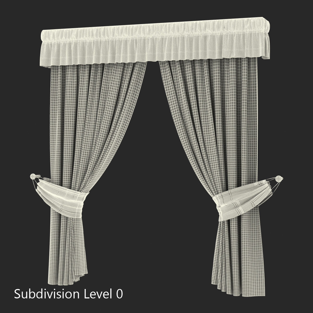 Curtain 4 Pink 3D model