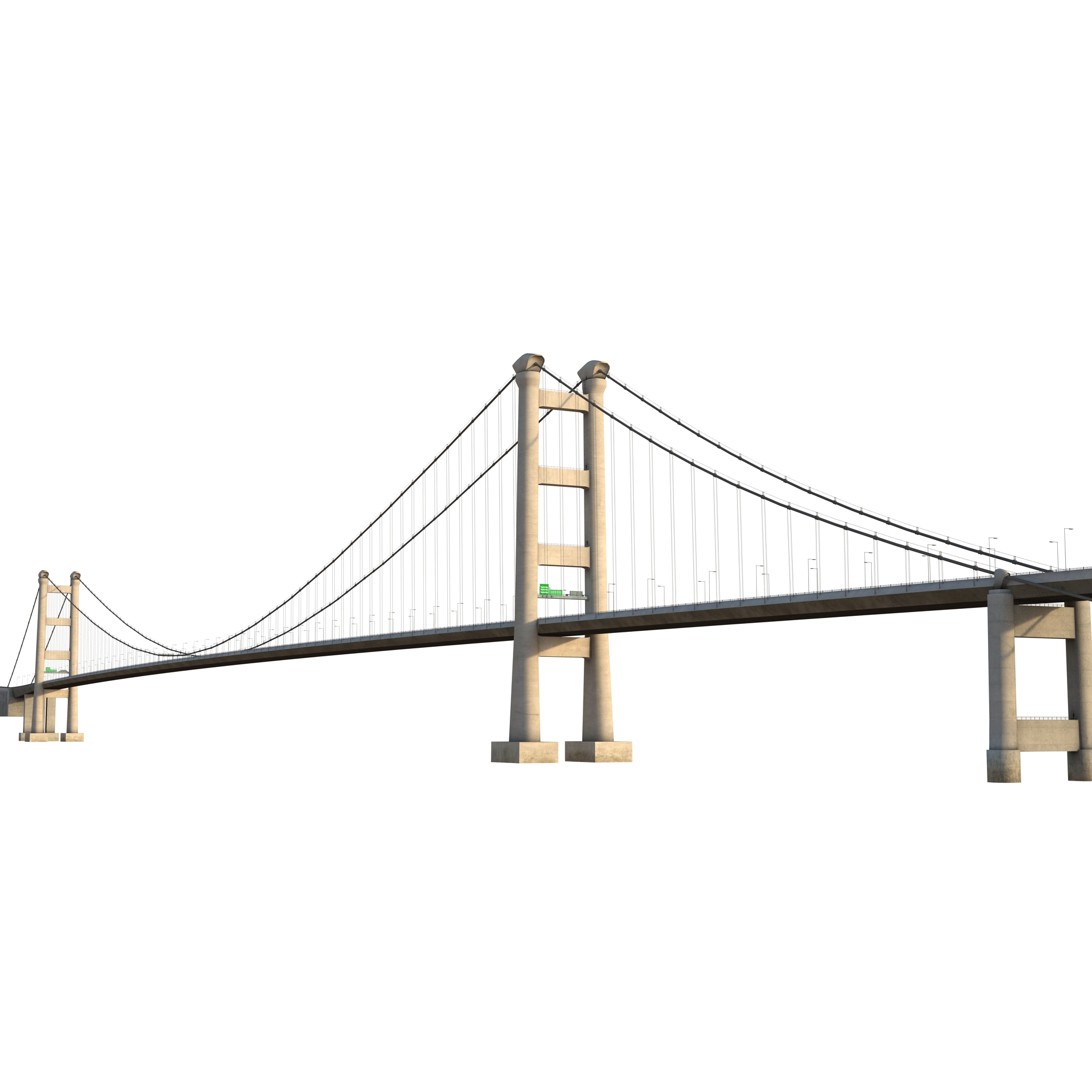 3D model Tsing Ma Bridge