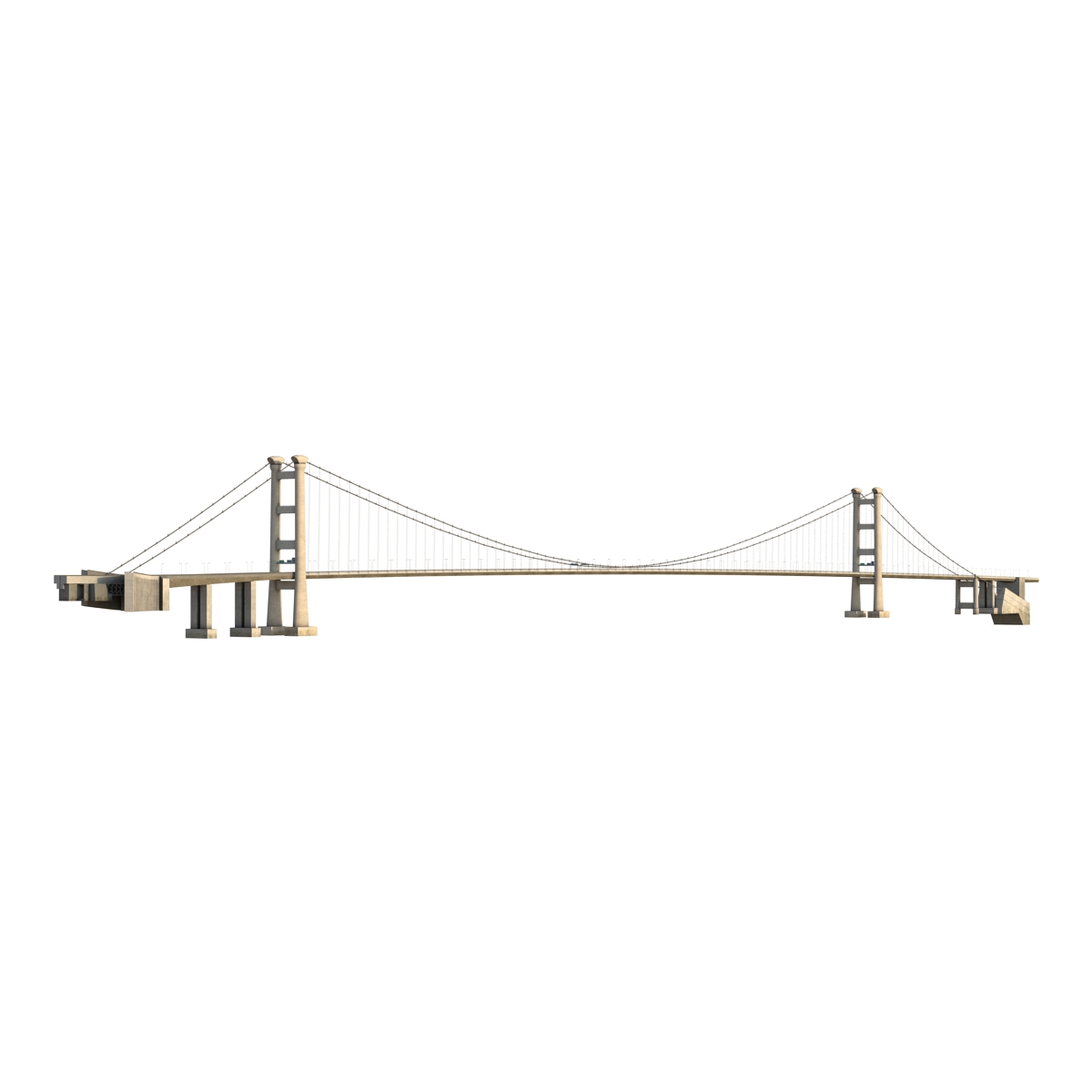 3D model Tsing Ma Bridge