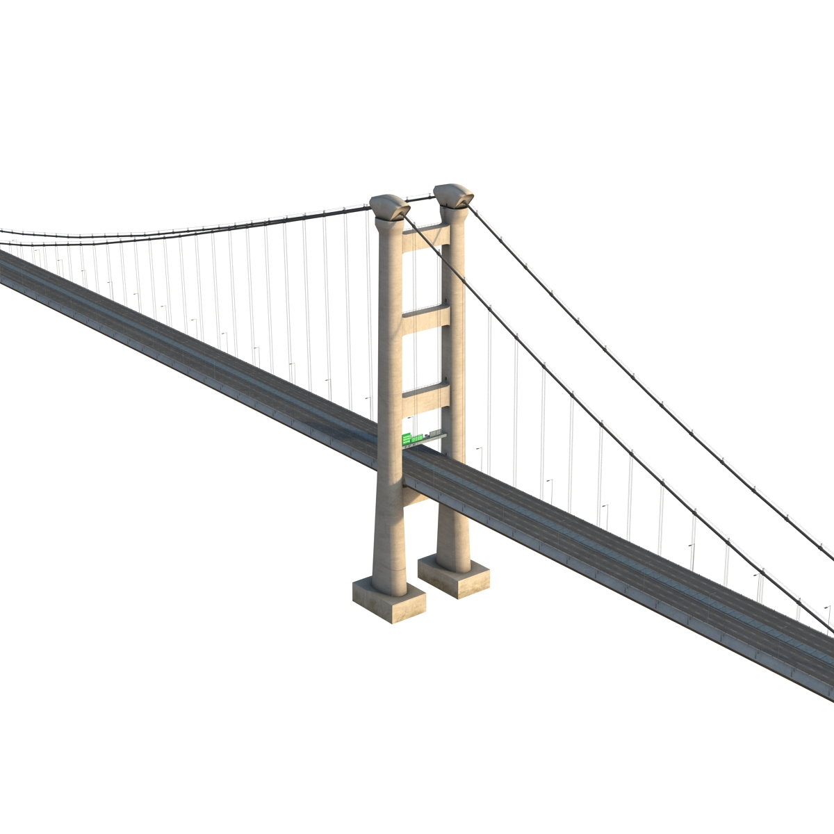 3D model Tsing Ma Bridge