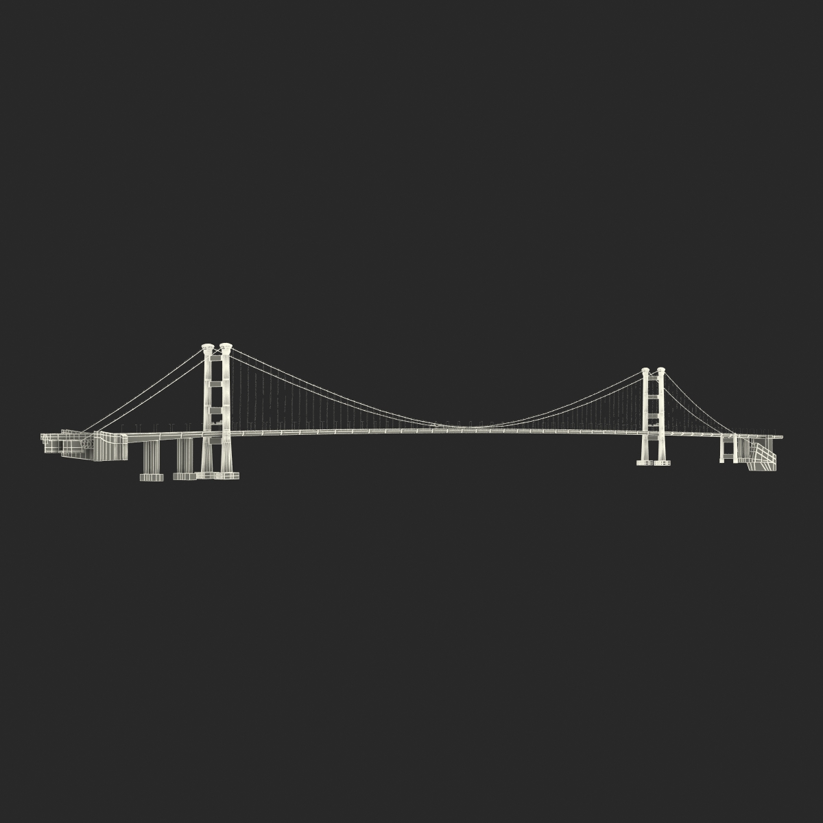 3D model Tsing Ma Bridge