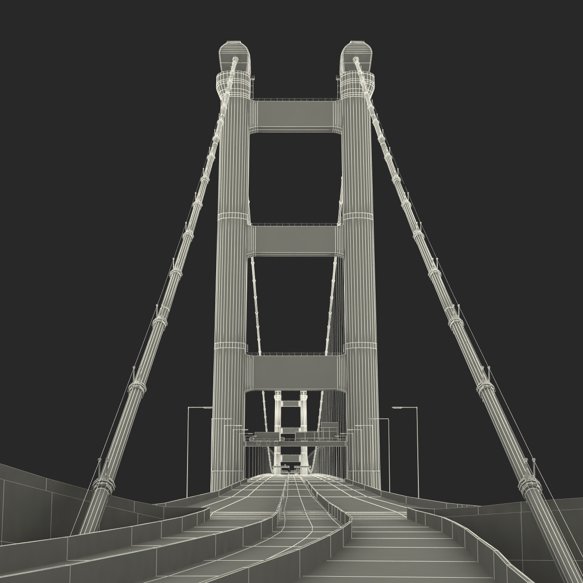 3D model Tsing Ma Bridge