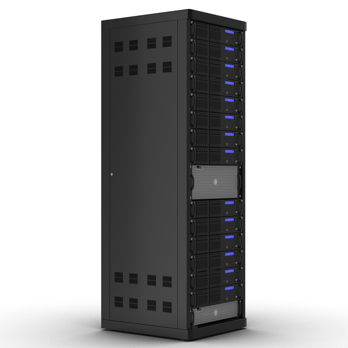 3D Generic Servers in Rack model