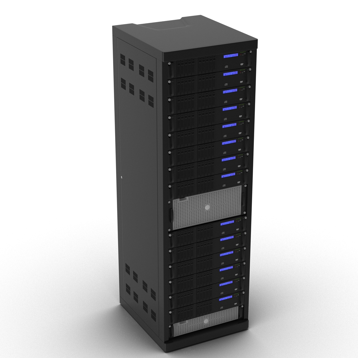 3D Generic Servers in Rack model