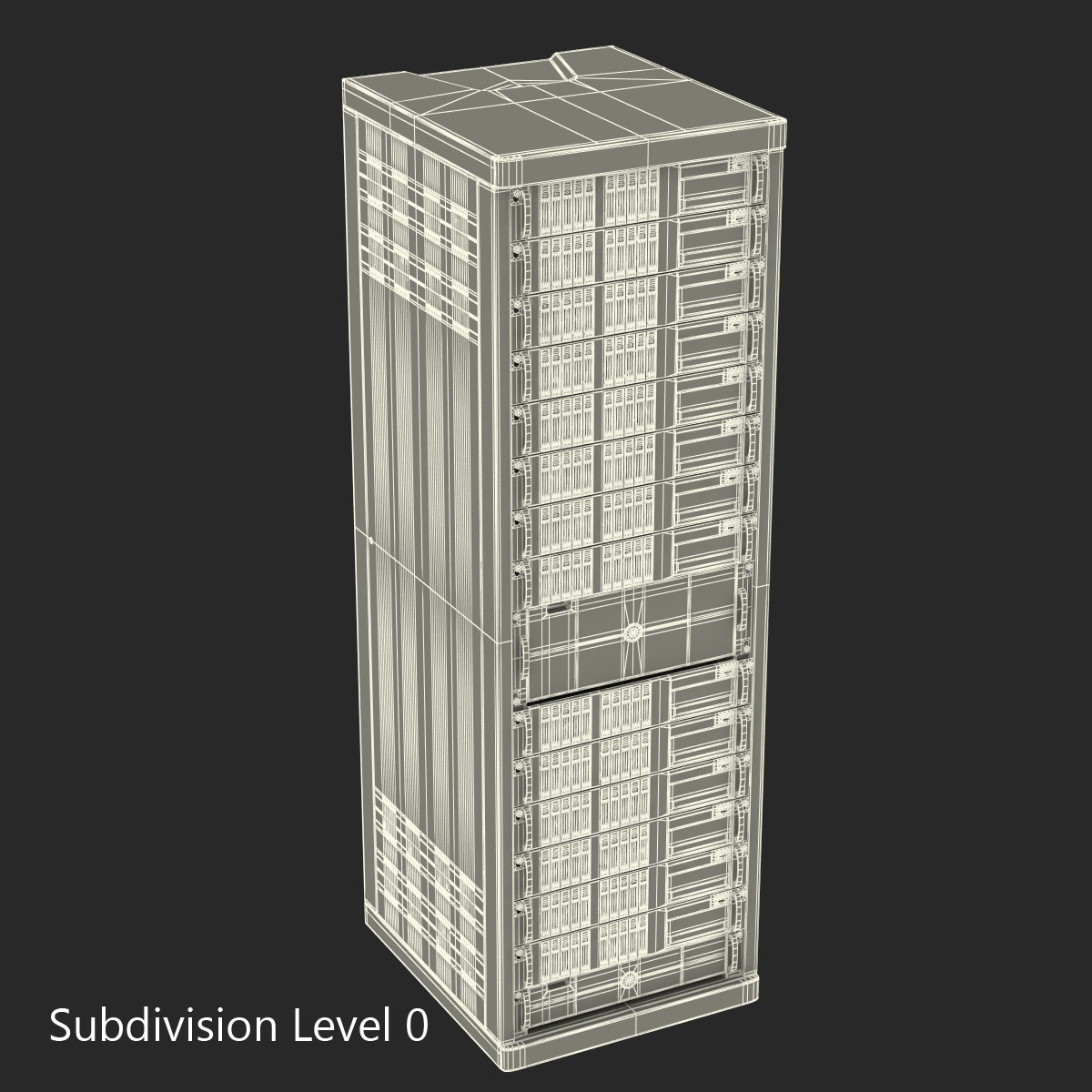 3D Generic Servers in Rack model