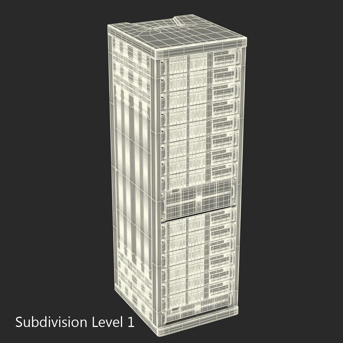 3D Generic Servers in Rack model