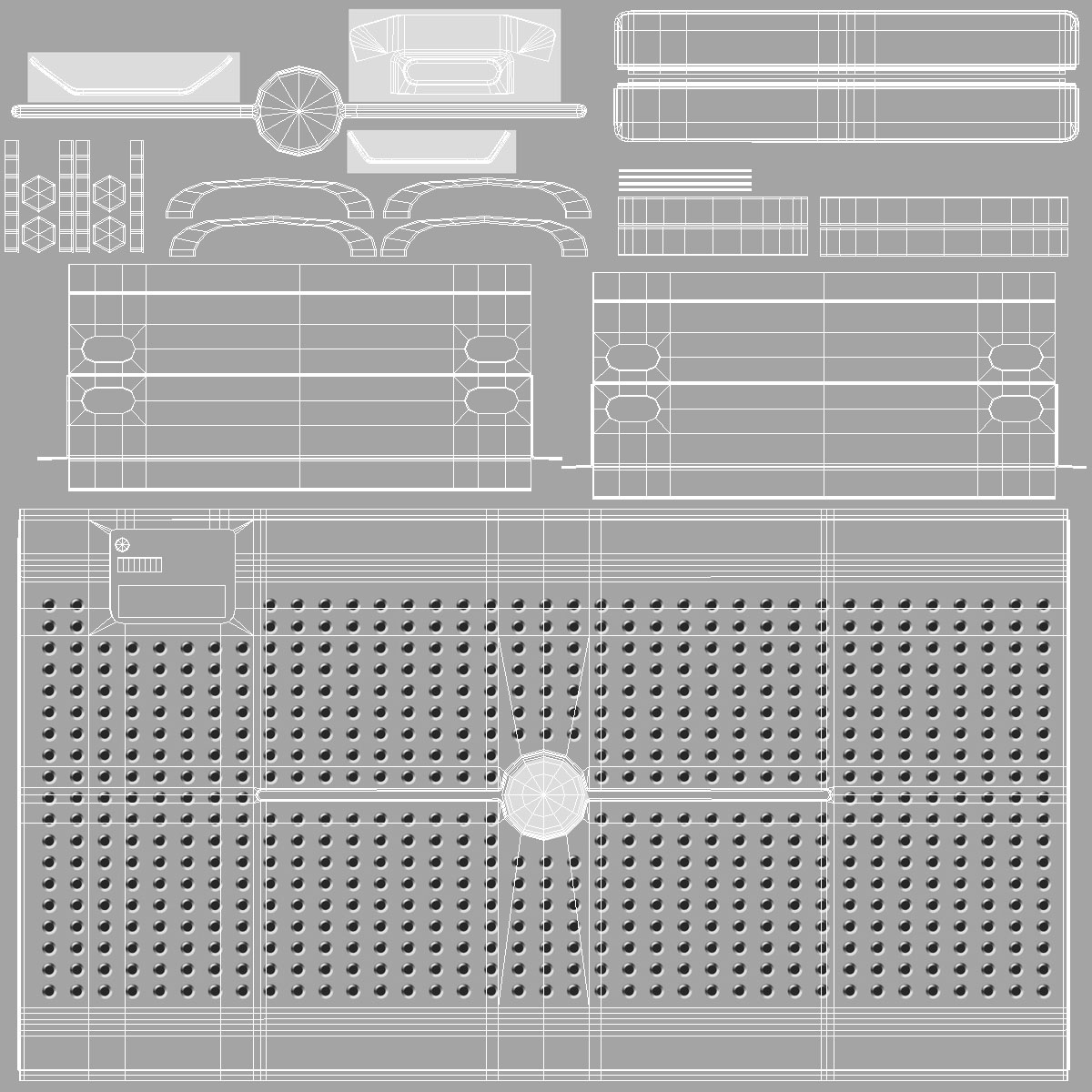 Generic Server Racks Set 3D model